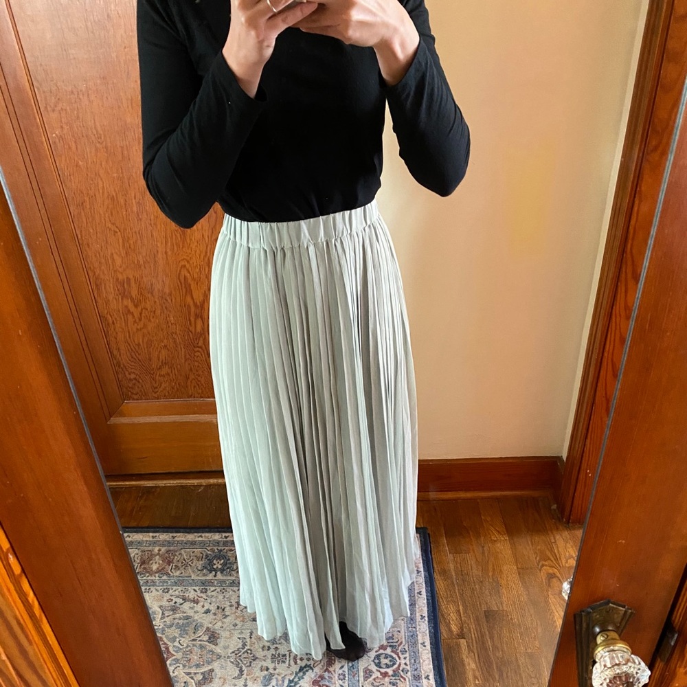 H&M Teal Maxi Skirt